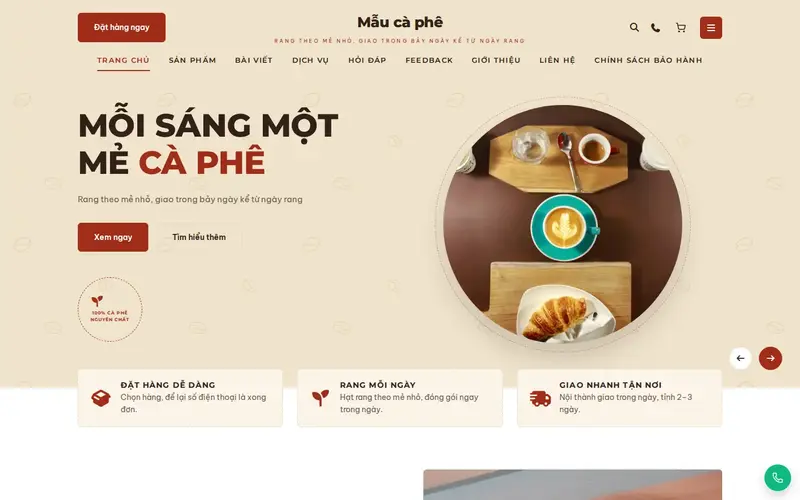 Xem thử Mẫu cà phê
