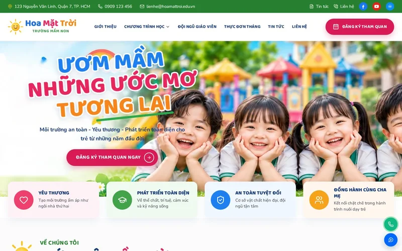 Xem thử AIVA0067 - Website trường mầm non