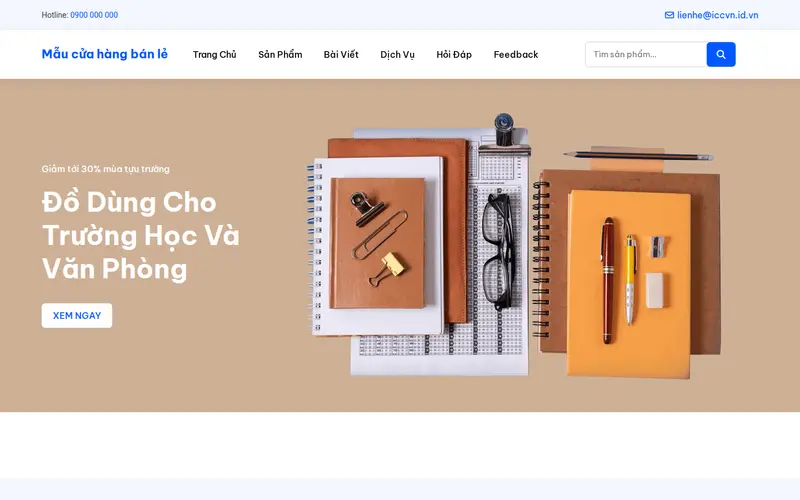 Xem thử Mẫu cửa hàng bán lẻ