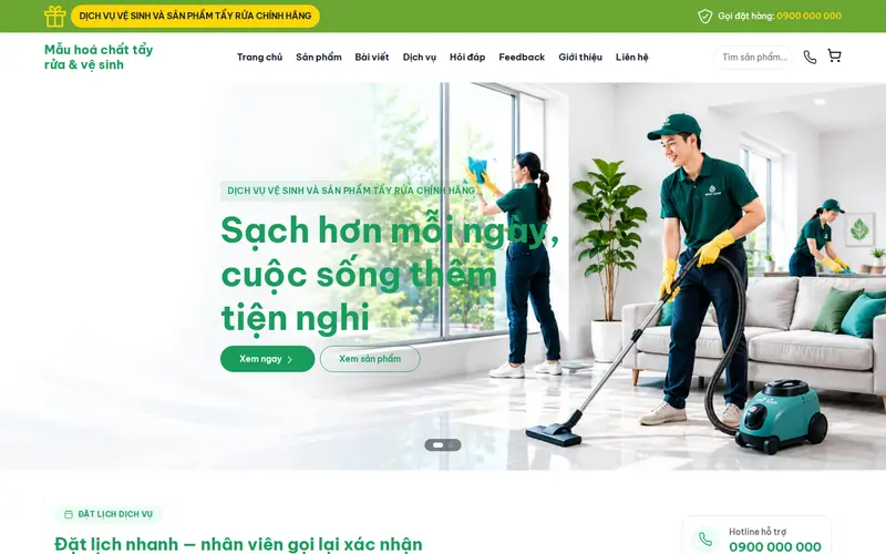 Xem thử Mẫu hoá chất tẩy rửa & vệ sinh