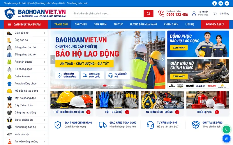 Xem thử AIVA0051 - Website đồ bảo hộ lao động