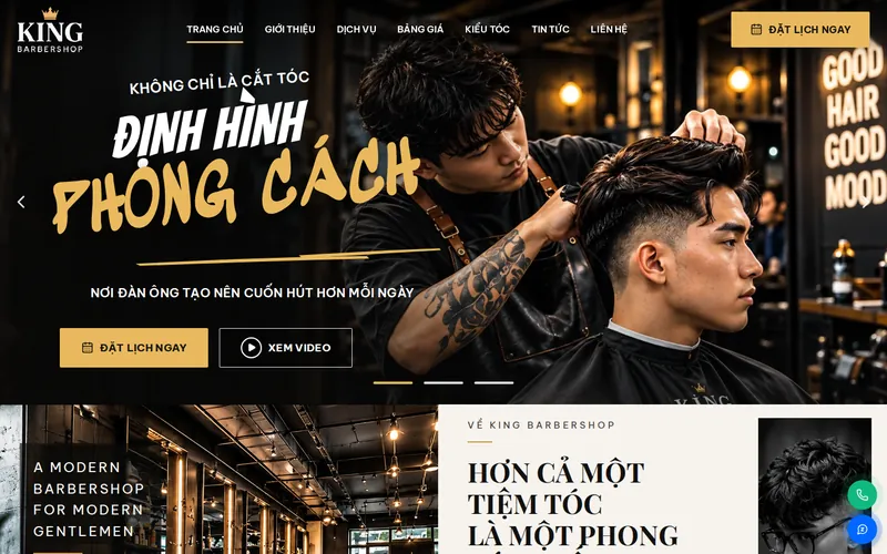 Xem thử AIVA0064 - Website tiệm cắt tóc nam