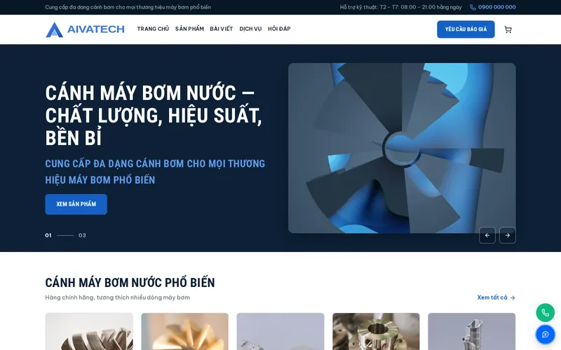Xem thử AIVA0027 - Website máy bơm nước