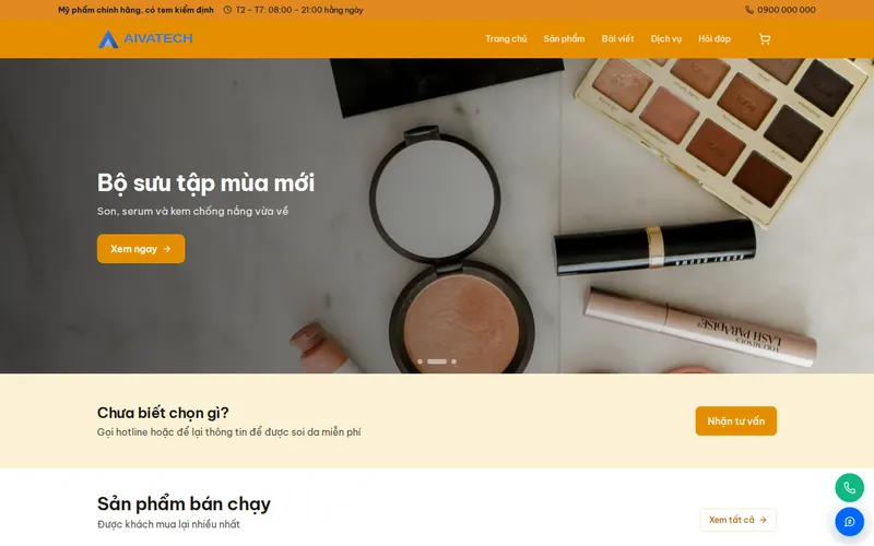 Xem thử AIVA0050 - Website mỹ phẩm