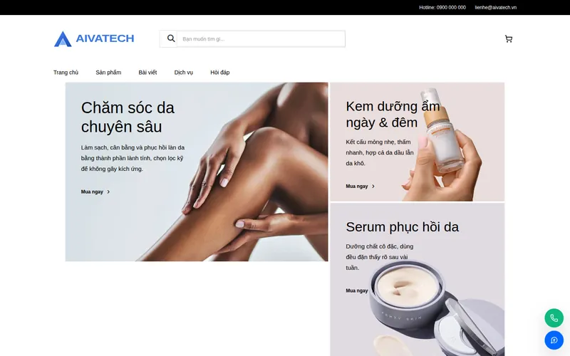 Xem thử AIVA0003 - Website shop mỹ phẩm