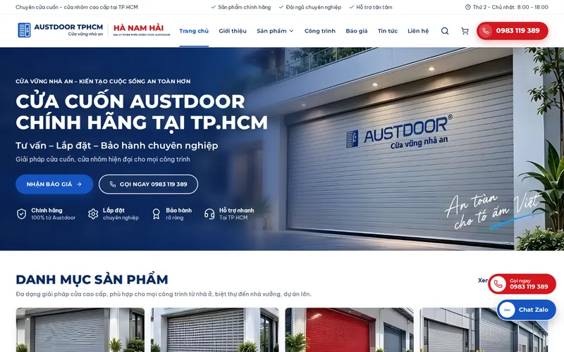 Xem thử AIVA0044 - Website cửa cuốn