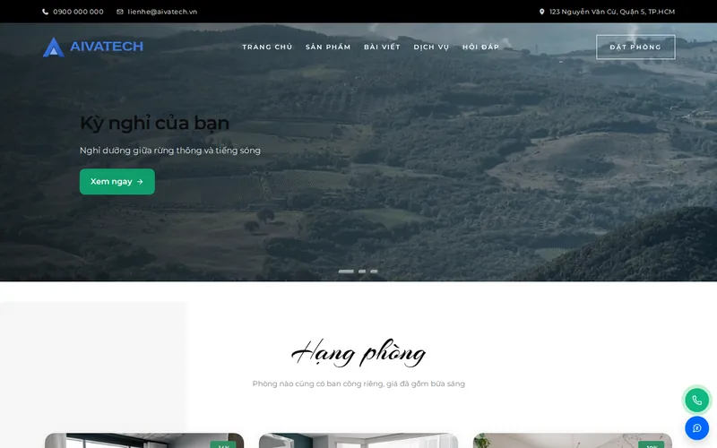 Xem thử AIVA0022 - Website khách sạn & resort