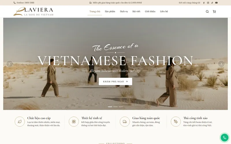 Xem thử AIVA0034 - Website thời trang lụa