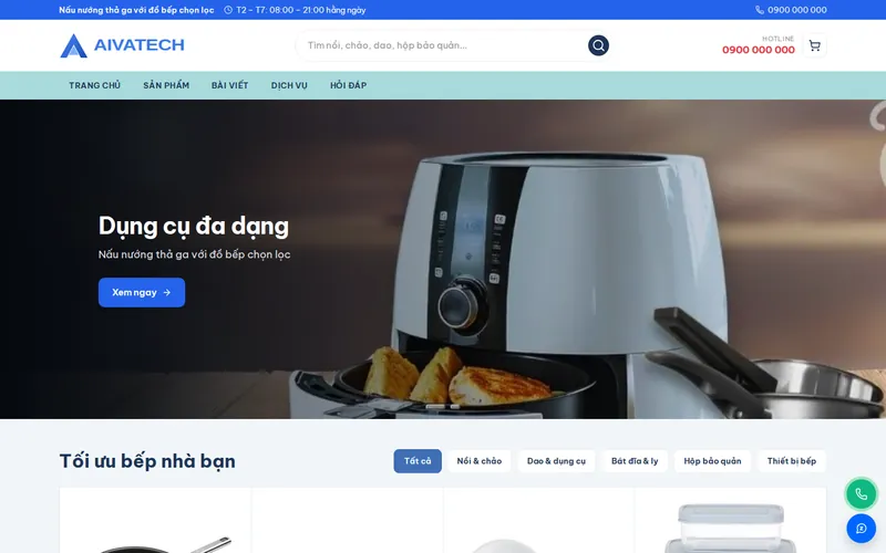 Xem thử AIVA0023 - Website đồ dùng nhà bếp
