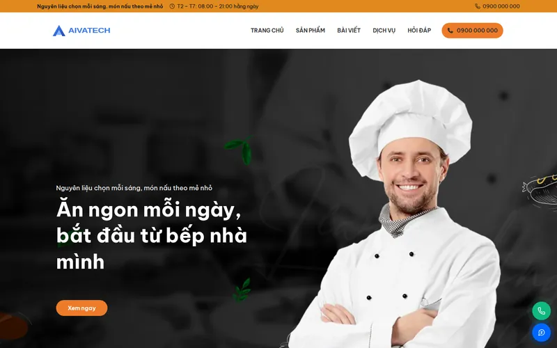 Xem thử AIVA0012 - Website nhà hàng
