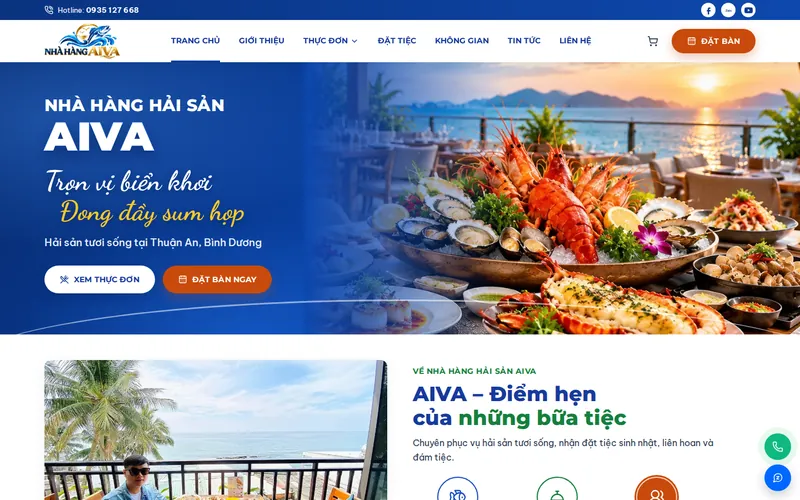 Xem thử AIVA0060 - Website nhà hàng hải sản