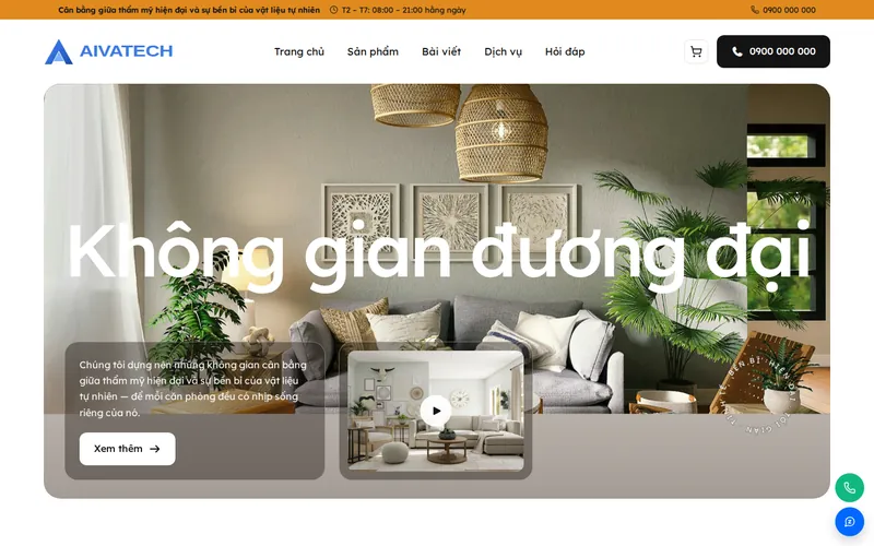 Xem thử AIVA0005 - Website nội thất cao cấp