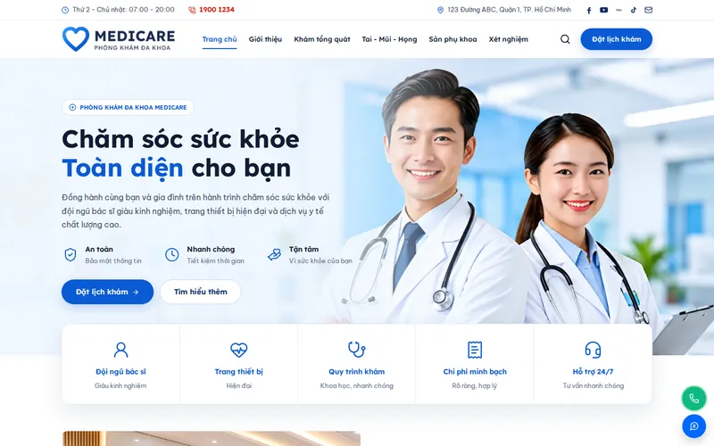Xem thử AIVA0036 - Website phòng khám