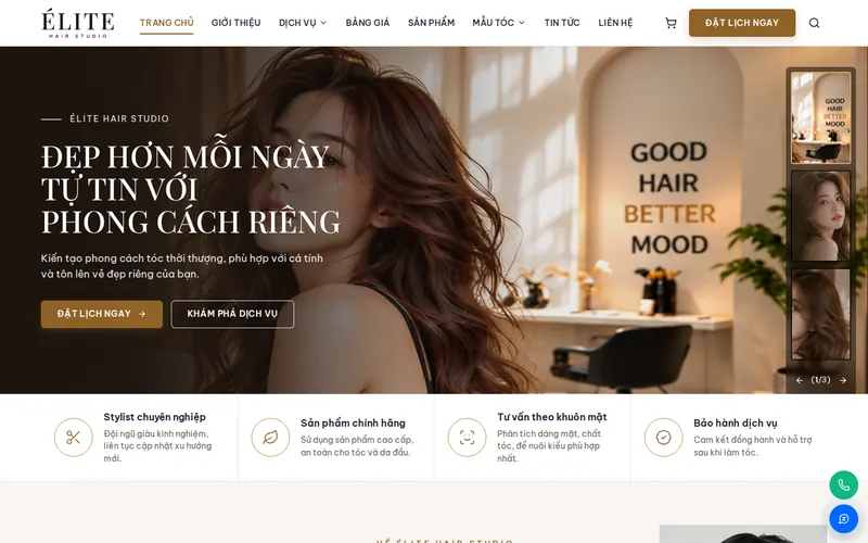 Xem thử AIVA0046 - Website salon tóc