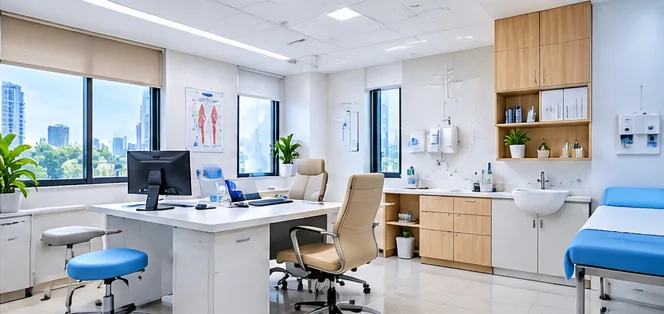 Phòng khám chuyên khoa riêng tư, đủ ánh sáng