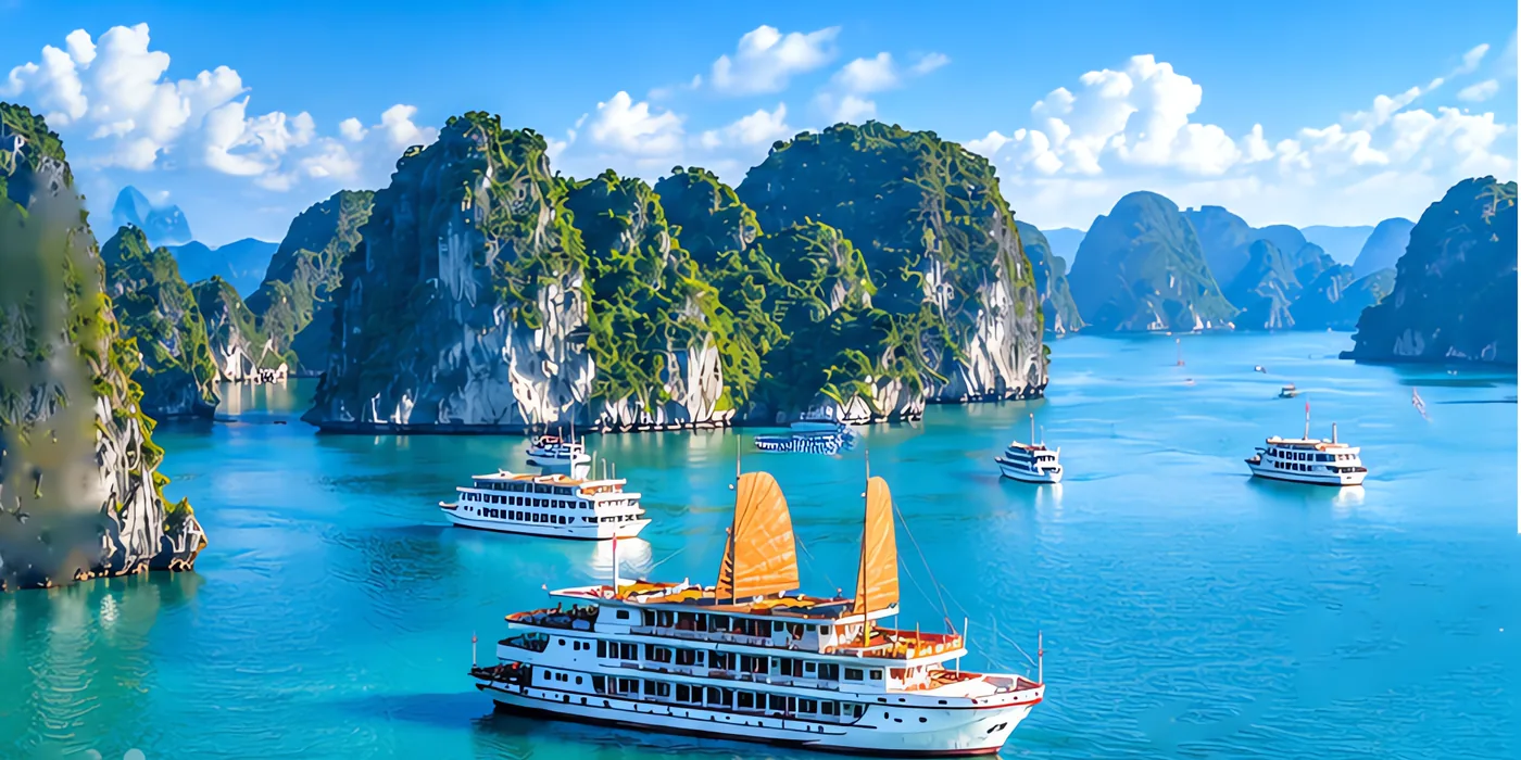 Đoàn khách AIVA TRAVEL trên du thuyền vịnh Hạ Long