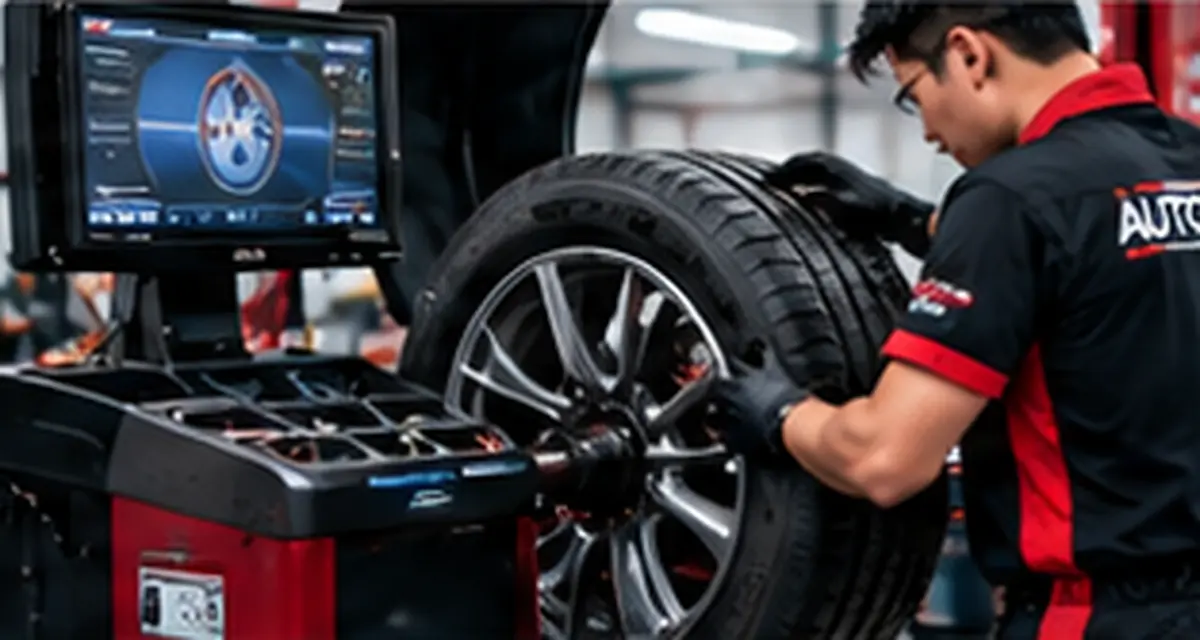 Lốp mới sau khi lắp được cân bằng động trước khi bàn giao xe