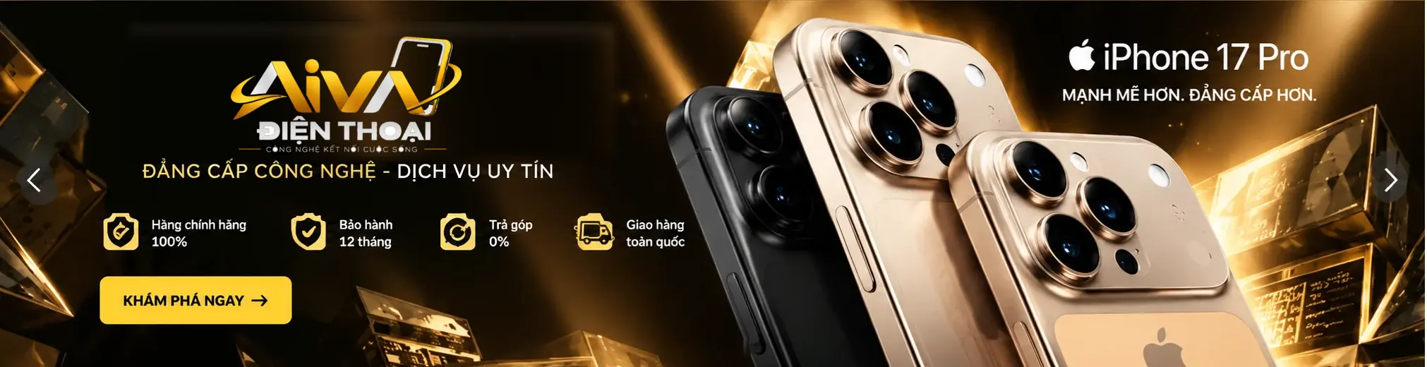 Aiva Điện Thoại — iPhone 17 Pro mạnh mẽ hơn, đẳng cấp hơn